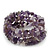 Amethyst Coil Flex Bangle Bracelet (Semi-precious stone) - Adjustable