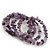 Amethyst Coil Flex Bangle Bracelet (Semi-precious stone) - Adjustable - view 2
