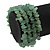 Green Aventurine Coil Flex Bangle Bracelet (Semi-precious stone) - Adjustable - view 4