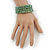 Green Aventurine Coil Flex Bangle Bracelet (Semi-precious stone) - Adjustable - view 5