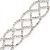 Bridal Clear Diamante Bracelet In Silver Plated Metal - 17cm Length - view 7