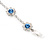 Violet Blue/Clear Swarovski Crystal Floral Bracelet In Rhodium Plated Metal - 17cm Length - view 8