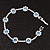 Violet Blue/Clear Swarovski Crystal Floral Bracelet In Rhodium Plated Metal - 17cm Length - view 2