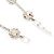 AB/Clear Swarovski Crystal Floral Bracelet In Rhodium Plated Metal - 17cm Length - view 6