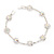 AB/Clear Swarovski Crystal Floral Bracelet In Rhodium Plated Metal - 17cm Length - view 9