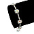 AB/Clear Swarovski Crystal Floral Bracelet In Rhodium Plated Metal - 17cm Length - view 4
