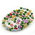 Acrylic Flower Bead Coil Flex Bracelet (Light Green) - Adjustable - view 4