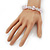 Light Pink/Transparent Heart & Faceted Bead Flex Bracelet - 18cm Length - view 3