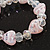 Light Pink/Transparent Heart & Faceted Bead Flex Bracelet - 18cm Length - view 4