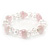 Light Pink/Transparent Heart & Faceted Bead Flex Bracelet - 18cm Length - view 7