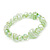Pale Green/White Heart & Faceted Bead Flex Bracelet - 18cm Length - view 6