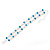 Two Row Clear/ Turquoise Coloured Swarovski Crystal Bracelet - 17cm Length (7cm extension) - view 11