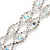 Two Row Clear/ AB Crystal Bracelet - 17cm Length (7cm extension) - view 8