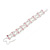 Two Row Pink/Clear Swarovski Crystal Bracelet - 17cm Length (7cm extension) - view 8