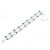 Two Row Light Blue/ Clear Swarovski Crystal Bracelet - 17cm Length (7cm extension) - view 9