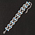 Two Row Light Blue/ Clear Swarovski Crystal Bracelet - 17cm Length (7cm extension) - view 5