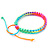 Plaited Neon Multicoloured Silk Cord With Silver Tone Bead Friendship Bracelet - Adjustable - view 7