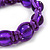 Unisex Purple Glass Bead Teen Buddhist Bracelet On Silk String - view 2