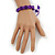Unisex Purple Glass Bead Teen Buddhist Bracelet On Silk String - view 3