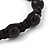 Unisex Black Glass Bead Teen Buddhist Bracelet On Silk String - view 2