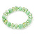 Light Green Glass Bead Flex Bracelet - 18cm Length - view 4