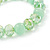 Light Green Glass Bead Flex Bracelet - 18cm Length - view 5