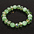 Light Green Glass Bead Flex Bracelet - 18cm Length - view 6
