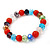 Multicoloured Glass Bead Flex Bracelet - 18cm Length - view 4