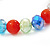 Multicoloured Glass Bead Flex Bracelet - 18cm Length - view 5
