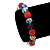 Multicoloured Glass Bead Flex Bracelet - 18cm Length - view 2