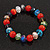 Multicoloured Glass Bead Flex Bracelet - 18cm Length - view 3