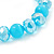 Light Blue Glass Bead Flex Bracelet - 18cm Length - view 4