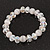 White/Transparent Glass Bead Flex Bracelet - 18cm Length - view 4