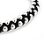 Plaited Black Silk Cord With Silver Tone Bead Friendship Bracelet - Adjustable - view 3