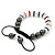 Hematite & Multicoloured Crystal Beaded Bracelet - Adjustable - 10mm Diameter - view 8
