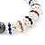 Hematite & Multicoloured Crystal Beaded Bracelet - Adjustable - 10mm Diameter - view 6