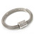 Unique Mesh Diamante Magnetic Bracelet In Silver Finish - 18cm Length - view 8
