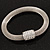 Unique Mesh Diamante Magnetic Bracelet In Silver Finish - 18cm Length - view 9