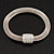Unique Mesh Diamante Magnetic Bracelet In Silver Finish - 18cm Length - view 10