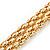 Gold Plated Mesh Magnetic Bracelet With Black Central Stone - 18cm Length - view 5