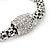 Silver Plated Diamante Mesh Magnetic Bracelet - 19cm Length - view 7