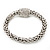 Silver Plated Diamante Mesh Magnetic Bracelet - 19cm Length - view 10