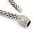 Silver Plated Diamante Mesh Magnetic Bracelet - 19cm Length - view 8