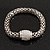 Silver Plated Diamante Mesh Magnetic Bracelet - 19cm Length - view 11