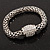 Silver Plated Diamante Mesh Magnetic Bracelet - 19cm Length - view 6