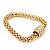 Gold Plated Diamante Mesh Magnetic Bracelet - 19cm Length - view 9
