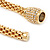 Gold Plated Diamante Mesh Magnetic Bracelet - 19cm Length - view 7