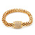 Gold Plated Diamante Mesh Magnetic Bracelet - 19cm Length - view 10