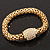 Gold Plated Diamante Mesh Magnetic Bracelet - 19cm Length - view 11
