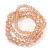 Set Of 3 Pale Pink Glass Flex Bracelets - 18cm Length - view 3